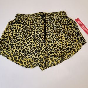 Good American Active Nylon Sheer Animal Print Running Shorts Size 1 (Small) NWT!
